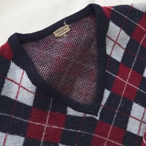 Vintage Harrods Ltd. London‎ Boys Preppy School Argyle V-Neck Sweater Size M?